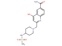 4-hydroxy-2-({4-[(methylsulfonyl)amino]piperidin-1-yl}methyl)quinoline-6-carboxamide