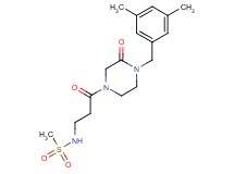N-{3-[4-(3,5-dimethylbenzyl)-3-oxo-1-piperazinyl]-3-oxopropyl}methanesulfonamide