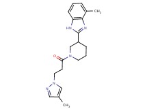 4-methyl-2-{1-[3-(4-methyl-1H-pyrazol-1-yl)propanoyl]-3-piperidinyl}-1H-benzimidazole