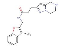 N-[(3-methyl-1-benzofuran-2-yl)methyl]-3-(4,5,6,7-tetrahydropyrazolo[1,5-a]pyrazin-2-yl)propanamide hydrochloride