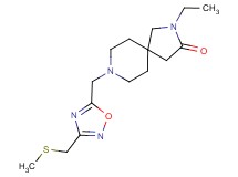 2-ethyl-8-({3-[(methylthio)methyl]-1,2,4-oxadiazol-5-yl}methyl)-2,8-diazaspiro[4.5]decan-3-one