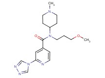 N-(3-methoxypropyl)-N-(1-methyl-4-piperidinyl)-2-(4H-1,2,4-triazol-4-yl)isonicotinamide