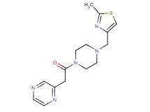 2-(2-{4-[(2-methyl-1,3-thiazol-4-yl)methyl]piperazin-1-yl}-2-oxoethyl)pyrazine