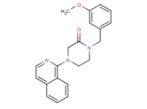 4-(1-isoquinolinyl)-1-(3-methoxybenzyl)-2-piperazinone