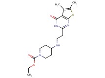 ethyl 4-{[2-(5,6-dimethyl-4-oxo-3,4-dihydrothieno[2,3-d]pyrimidin-2-yl)ethyl]amino}piperidine-1-carboxylate