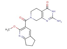 2-amino-7-[(2-methoxy-6,7-dihydro-5H-cyclopenta[b]pyridin-3-yl)carbonyl]-5,6,7,8-tetrahydropyrido[3,4-d]pyrimidin-4(3H)-one