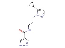 N-[3-(5-cyclopropyl-1H-pyrazol-1-yl)propyl]-1H-pyrazole-4-carboxamide