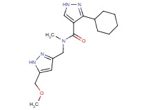 3-cyclohexyl-N-{[5-(methoxymethyl)-1H-pyrazol-3-yl]methyl}-N-methyl-1H-pyrazole-4-carboxamide