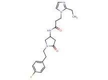 3-(2-ethyl-1H-imidazol-1-yl)-N-{1-[2-(4-fluorophenyl)ethyl]-5-oxopyrrolidin-3-yl}propanamide