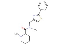 N,1-dimethyl-N-[(2-phenyl-1,3-thiazol-4-yl)methyl]-2-piperidinecarboxamide