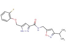 5-[(2-fluorophenoxy)methyl]-N-[(3-isopropyl-5-isoxazolyl)methyl]-1H-pyrazole-3-carboxamide