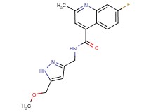 7-fluoro-N-{[5-(methoxymethyl)-1H-pyrazol-3-yl]methyl}-2-methylquinoline-4-carboxamide