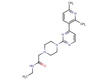 2-{4-[4-(2,6-dimethylpyridin-3-yl)pyrimidin-2-yl]piperazin-1-yl}-N-ethylacetamide