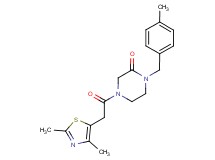 4-[(2,4-dimethyl-1,3-thiazol-5-yl)acetyl]-1-(4-methylbenzyl)-2-piperazinone