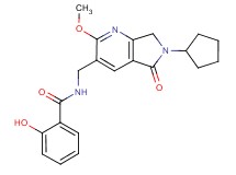 N-[(6-cyclopentyl-2-methoxy-5-oxo-6,7-dihydro-5H-pyrrolo[3,4-b]pyridin-3-yl)methyl]-2-hydroxybenzamide
