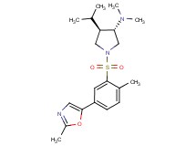 (3S*,4R*)-4-isopropyl-N,N-dimethyl-1-{[2-methyl-5-(2-methyl-1,3-oxazol-5-yl)phenyl]sulfonyl}pyrrolidin-3-amine