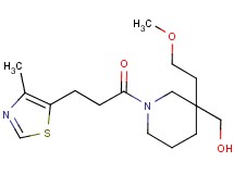 {3-(2-methoxyethyl)-1-[3-(4-methyl-1,3-thiazol-5-yl)propanoyl]-3-piperidinyl}methanol