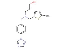 3-{[(5-methyl-2-thienyl)methyl][4-(1H-1,2,4-triazol-1-yl)benzyl]amino}propan-1-ol