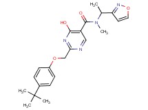 2-[(4-tert-butylphenoxy)methyl]-4-hydroxy-N-(1-isoxazol-3-ylethyl)-N-methylpyrimidine-5-carboxamide