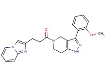 5-(3-imidazo[1,2-a]pyridin-2-ylpropanoyl)-3-(2-methoxyphenyl)-4,5,6,7-tetrahydro-1H-pyrazolo[4,3-c]pyridine