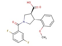 (3S*,4R*)-1-(2,5-difluorobenzoyl)-4-(2-methoxyphenyl)pyrrolidine-3-carboxylic acid