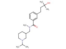 3-(3-hydroxy-3-methylbutyl)-N-[(1-isopropyl-3-piperidinyl)methyl]-N-methylbenzamide