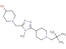 1-({5-[1-(2,2-dimethylpropyl)piperidin-4-yl]-4-methyl-4H-1,2,4-triazol-3-yl}methyl)piperidin-4-ol