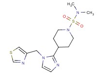 N,N-dimethyl-4-[1-(1,3-thiazol-4-ylmethyl)-1H-imidazol-2-yl]-1-piperidinesulfonamide