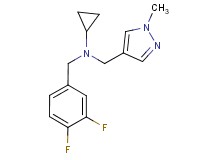 N-(3,4-difluorobenzyl)-N-[(1-methyl-1H-pyrazol-4-yl)methyl]cyclopropanamine