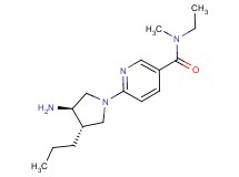 6-[(3R*,4S*)-3-amino-4-propylpyrrolidin-1-yl]-N-ethyl-N-methylnicotinamide
