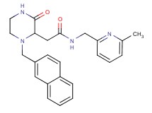 N-[(6-methyl-2-pyridinyl)methyl]-2-[1-(2-naphthylmethyl)-3-oxo-2-piperazinyl]acetamide