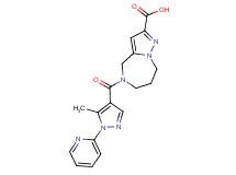 5-[(5-methyl-1-pyridin-2-yl-1H-pyrazol-4-yl)carbonyl]-5,6,7,8-tetrahydro-4H-pyrazolo[1,5-a][1,4]diazepine-2-carboxylic acid