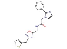 2-(2-phenyl-1H-imidazol-1-yl)-N-{[3-(2-thienylmethyl)-1,2,4-oxadiazol-5-yl]methyl}acetamide