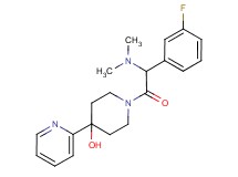 1-[(dimethylamino)(3-fluorophenyl)acetyl]-4-pyridin-2-ylpiperidin-4-ol