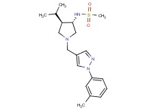 N-((3S*,4R*)-4-isopropyl-1-{[1-(3-methylphenyl)-1H-pyrazol-4-yl]methyl}-3-pyrrolidinyl)methanesulfonamide