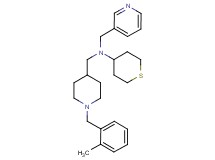 N-{[1-(2-methylbenzyl)-4-piperidinyl]methyl}-N-(3-pyridinylmethyl)tetrahydro-2H-thiopyran-4-amine