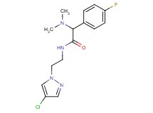 N-[2-(4-chloro-1H-pyrazol-1-yl)ethyl]-2-(dimethylamino)-2-(4-fluorophenyl)acetamide