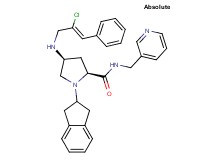 (4S)-4-{[(2Z)-2-chloro-3-phenyl-2-propen-1-yl]amino}-1-(2,3-dihydro-1H-inden-2-yl)-N-(3-pyridinylmethyl)-L-prolinamide