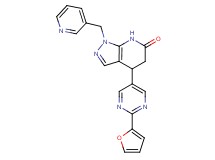4-[2-(2-furyl)pyrimidin-5-yl]-1-(pyridin-3-ylmethyl)-1,4,5,7-tetrahydro-6H-pyrazolo[3,4-b]pyridin-6-one