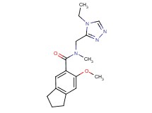 N-[(4-ethyl-4H-1,2,4-triazol-3-yl)methyl]-6-methoxy-N-methylindane-5-carboxamide