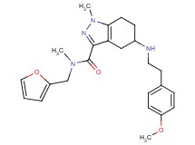 N-(2-furylmethyl)-5-{[2-(4-methoxyphenyl)ethyl]amino}-N,1-dimethyl-4,5,6,7-tetrahydro-1H-indazole-3-carboxamide
