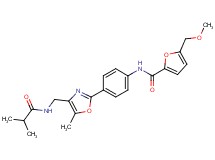 N-(4-{4-[(isobutyrylamino)methyl]-5-methyl-1,3-oxazol-2-yl}phenyl)-5-(methoxymethyl)-2-furamide