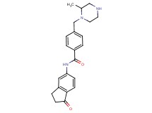 4-[(2-methylpiperazin-1-yl)methyl]-N-(1-oxo-2,3-dihydro-1H-inden-5-yl)benzamide