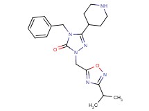 4-benzyl-2-[(3-isopropyl-1,2,4-oxadiazol-5-yl)methyl]-5-(4-piperidinyl)-2,4-dihydro-3H-1,2,4-triazol-3-one