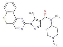 N,5-dimethyl-N-(1-methyl-4-piperidinyl)-1-(5H-thiochromeno[4,3-d]pyrimidin-2-yl)-1H-pyrazole-4-carboxamide