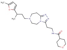 N-(2-{7-[3-(5-methyl-2-furyl)butyl]-6,7,8,9-tetrahydro-5H-[1,2,4]triazolo[4,3-d][1,4]diazepin-3-yl}ethyl)tetrahydro-2H-pyran-4-carboxamide
