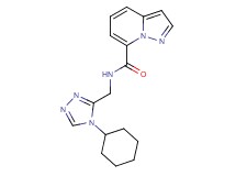 N-[(4-cyclohexyl-4H-1,2,4-triazol-3-yl)methyl]pyrazolo[1,5-a]pyridine-7-carboxamide