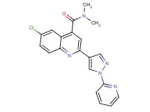 6-chloro-N,N-dimethyl-2-(1-pyridin-2-yl-1H-pyrazol-4-yl)quinoline-4-carboxamide