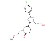 5-[3-(4-chlorophenyl)-1-(2-hydroxyethyl)-1H-1,2,4-triazol-5-yl]-1-(2-methoxyethyl)piperidin-2-one