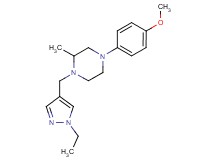 1-[(1-ethyl-1H-pyrazol-4-yl)methyl]-4-(4-methoxyphenyl)-2-methylpiperazine